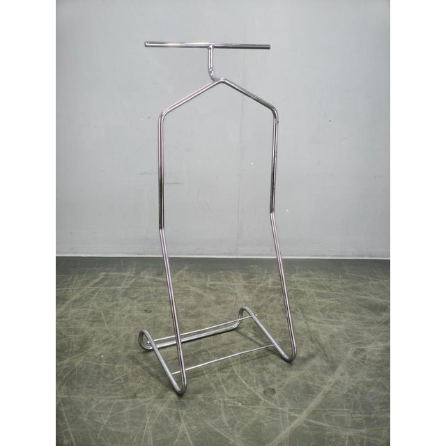 Original Bauhaus valet stand designed and produced by Mücke Melder in Czechoslovakia during the 1930s. Crafted from...