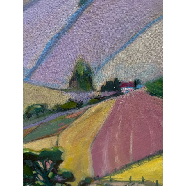 Impressionist Expressive Large Landscape Painting 32”x36” For Sale - Image 3 of 3