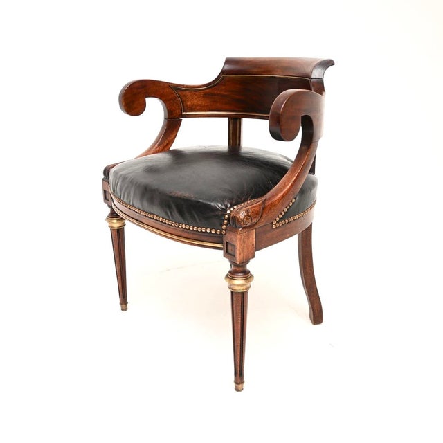 Traditional Antique French Empire Desk Chair, 1810 For Sale - Image 3 of 11