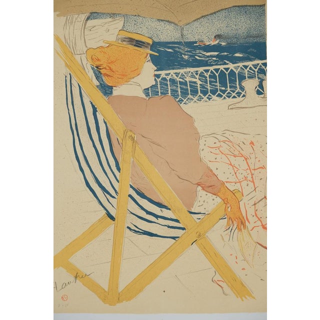 Henri de Toulouse-Lautrec (1864-1901) Woman Gazing at the Sea Original color poster after a work by the artist Signed in...