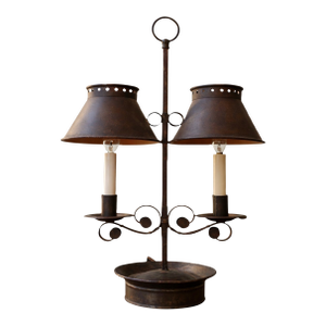 Forged Iron Lamp, Circa 1920's-1930's