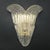 Italian wall light with a Murano glass shield hand blown in Graniglia technique to produce granular textured / Made in...