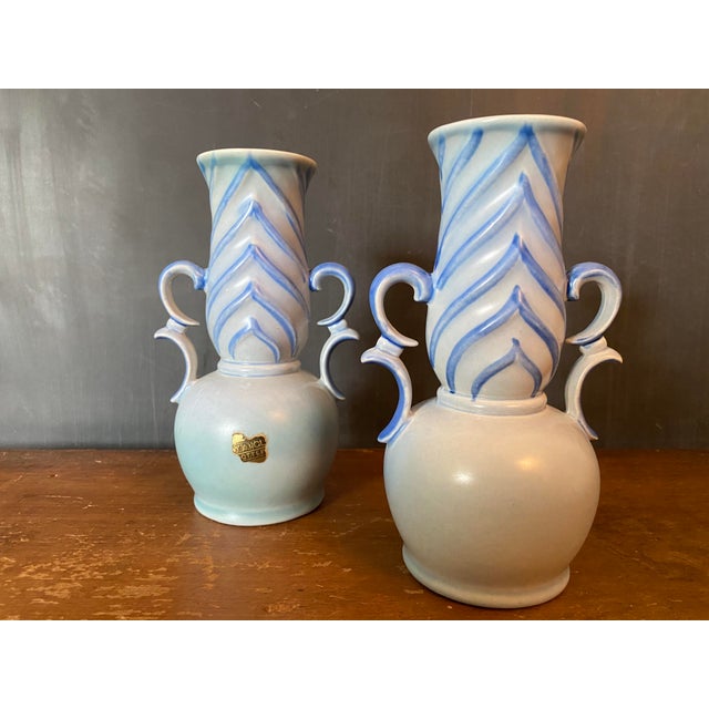 1930s Stangl Artware Art Deco Modern Vases - a Pair For Sale - Image 9 of 11