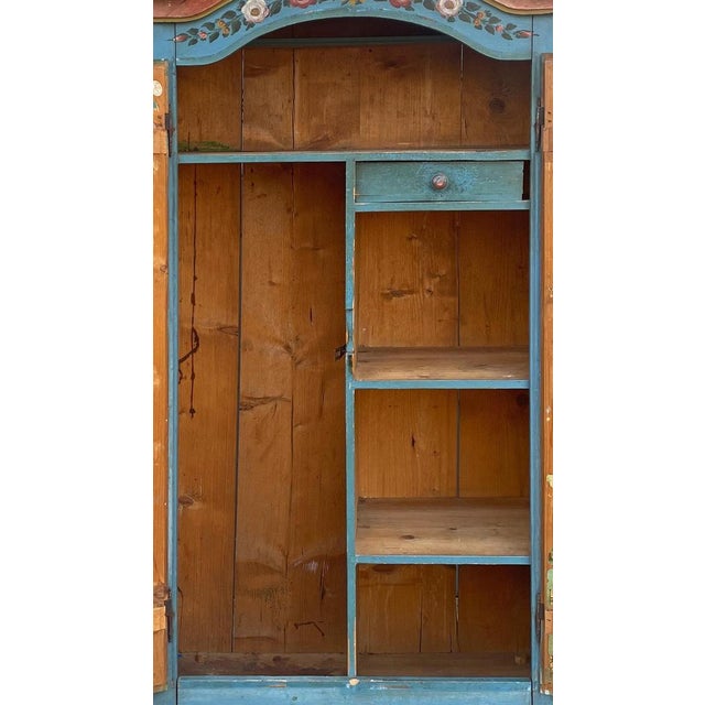 Mid 19th Century Painted Fir Wardrobe, 1843 For Sale - Image 5 of 18