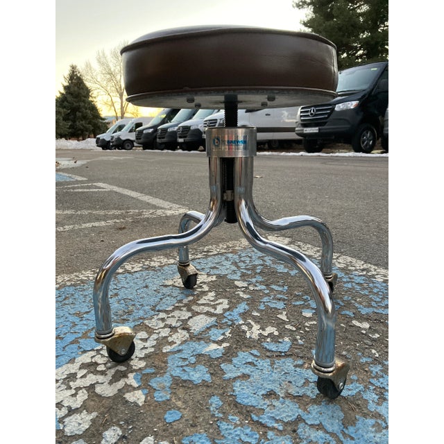 Mid-Century Modern Medical Dental Stool by e.f. Brewer Company For Sale - Image 11 of 13