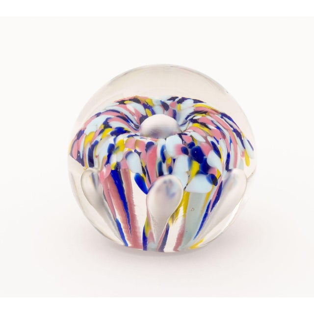 Glass Collection of Six French, Scottish, and Murano Glass Paperweights For Sale - Image 7 of 13