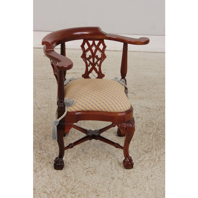 Age: Approx: 25 Years Old Details: Solid Mahogany High Quality Construction 18 C. Design Chippendale Style Small Childs...