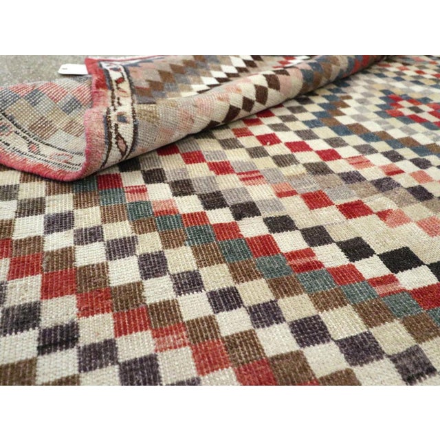 Galerie Shabab Collection Mid-20th Century Turkish Anatolian Square Carpet For Sale - Image 9 of 9