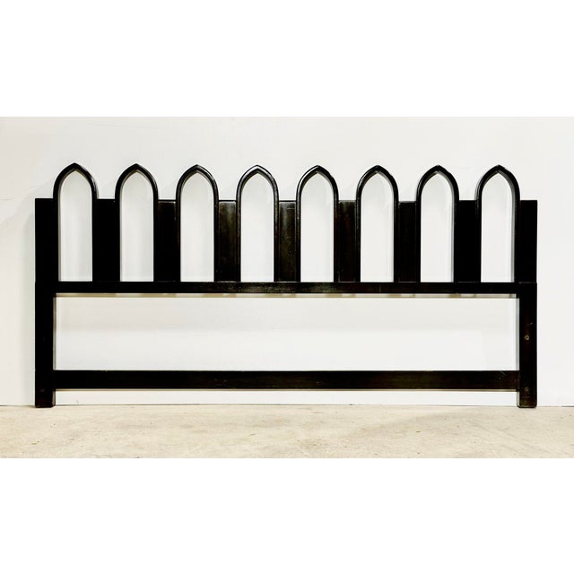 Wood Harvey Probber “Arch” King Size Walnut Headboard, 1950 For Sale - Image 7 of 7
