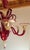 Red 1960s Red and Gold Murano Glass Chandelier, Italy For Sale - Image 8 of 12