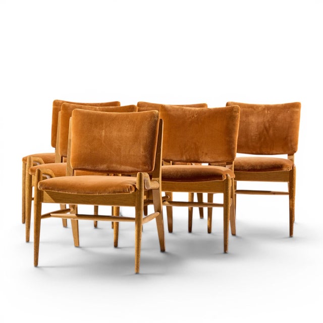 Mid-Century Modern John Keal for Brown Saltman Mid Century Bleached Mahogany Dining Chairs - Set of 6 For Sale - Image 3 of 17
