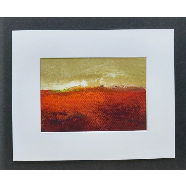 Contemporary "Waiting for the Green Flash" Contemporary Original Abstract Seascape Acrylic Painting For Sale - Image 3 of 10