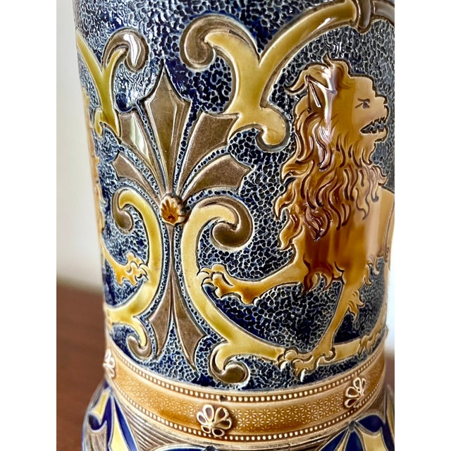 Enameled Jug from Sarreguemines, France, 1900s For Sale - Image 3 of 10