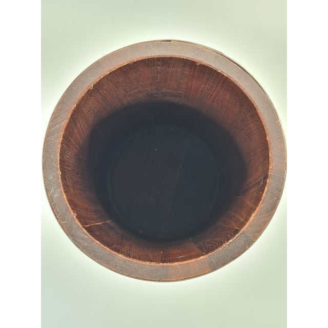 Campanian Wooden Umbrella Stand with Brass Fittings, 1960s For Sale - Image 9 of 12