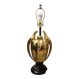 Vintage 1970's Frederick Cooper Brass Love Birds Table Lamp