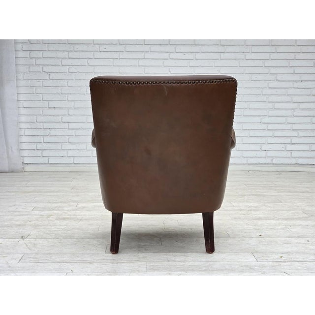 Vintage Danish Lounge Chair in Furniture Leather, 1960s For Sale - Image 12 of 18