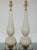 Murano Glass Footed Table Lamps in White and Gold, a Pair For Sale - Image 11 of 12