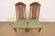 1970s Henredon Style Mid-Century Hollywood Regency Carved Oak and Cane Bamboo Form High Back Side Chairs or Dining Chairs, Pair For Sale - Image 5 of 11