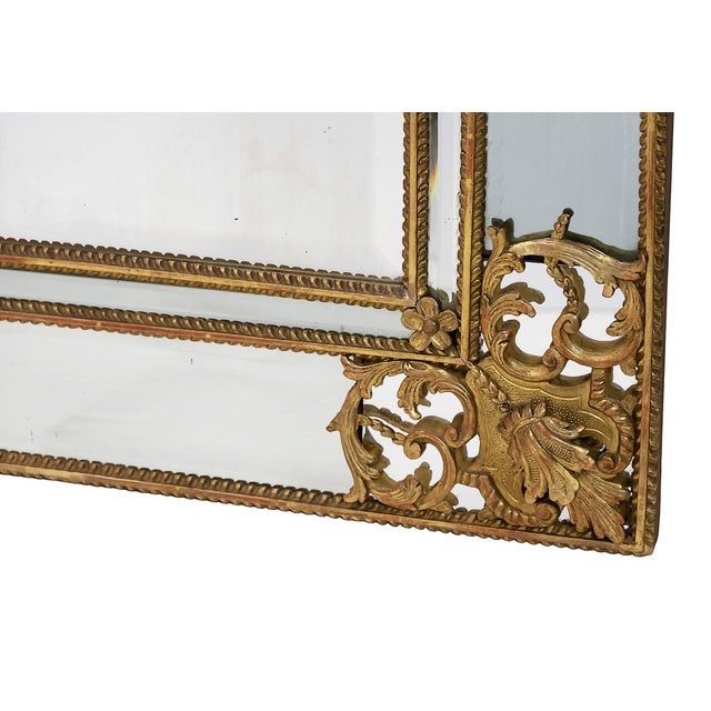 18th Century Regency French Carved Giltwood Wall Mirror For Sale - Image 9 of 12
