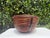 Brown Vintage 17.5” Handmade Primitive Pencil Rattan Basket With Leather Rim For Sale - Image 8 of 12