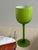 Glass 7 VTG Murano Lime Chartreuse Green Cased Long Stem Wine Glasses Carlo Moretti For Sale - Image 7 of 7