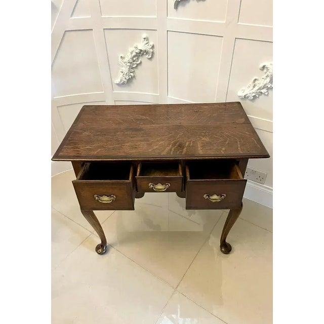 Antique George III Oak Lowboy For Sale - Image 5 of 14
