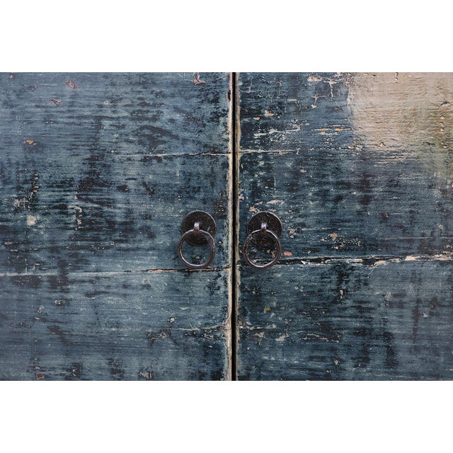 Vintage Chinese Painted and Lacquered Hall Cabinet, in the classical northern China style, now restored and repainted a...