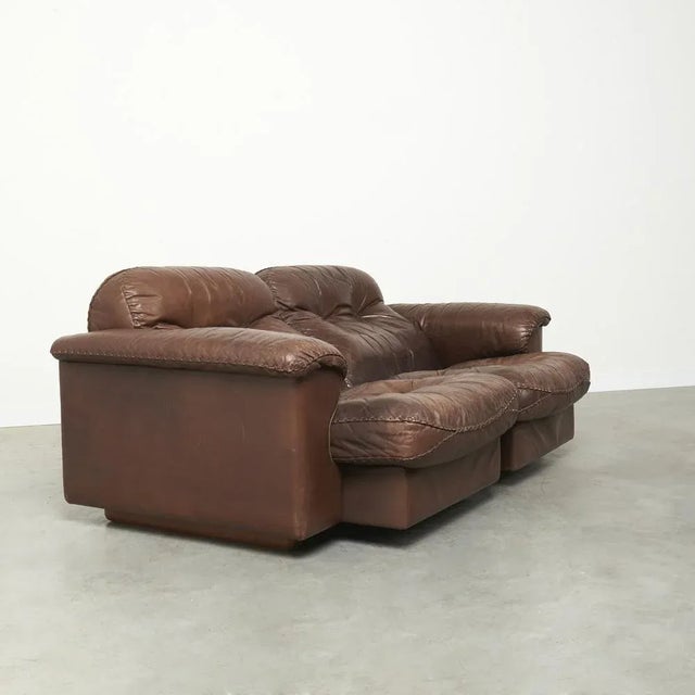 1970s Leather Adjustable Ds101 2-Seater Sofa from de Sede, 1970s For Sale - Image 5 of 13