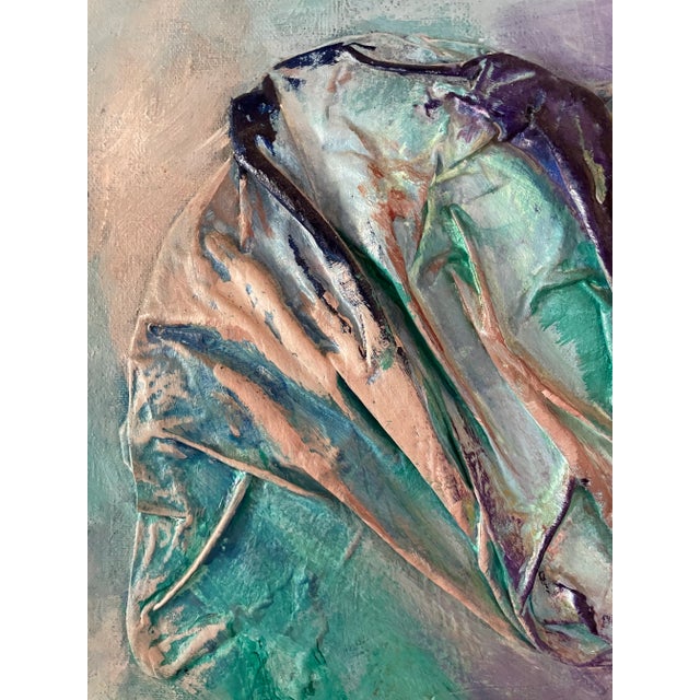 Postmodern 1980s Postmodern Textile Multimedia Original Framed Painting For Sale - Image 3 of 10