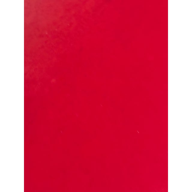 Art Deco Unique Scroll-End Red Velvet Chaise Lounge in the Style of Bretz Mammut Recamiere For Sale - Image 3 of 10