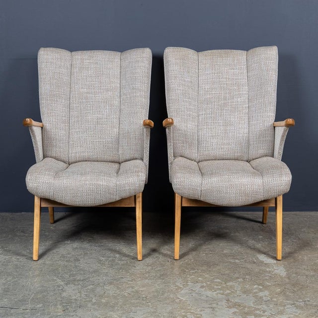 Set of Vintage German Winged Armchairs by Gelenka, 1950 For Sale - Image 13 of 16