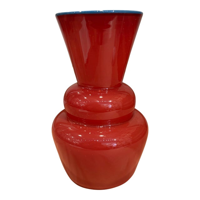 Early 21st Century Vintage Studio Paran Blown Glass Vase For Sale