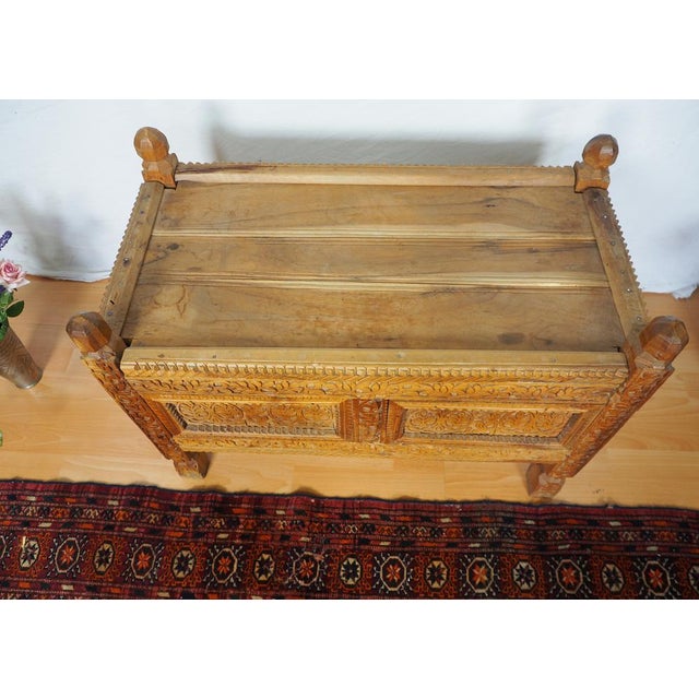 Vintage Afghan Chest in Wood, 1930s For Sale - Image 13 of 17