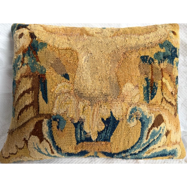 17th Century 17th Century Brussels Tapestry Angel Pillow For Sale - Image 5 of 7