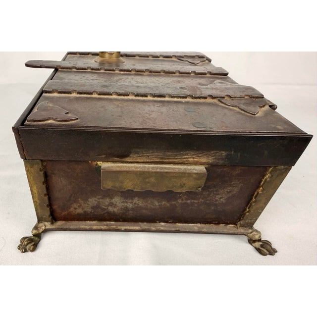 Late 19th Century European Gothic Revival Iron Strongbox / Casket For Sale - Image 10 of 12