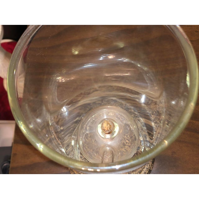 Glass Vintage 12" Wolfard Glassblowing Co Classic Oil Lamp With Marble Stand For Sale - Image 7 of 8