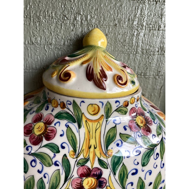 Vintage Majolica Deruta Candle Holder Primitive Folk Art