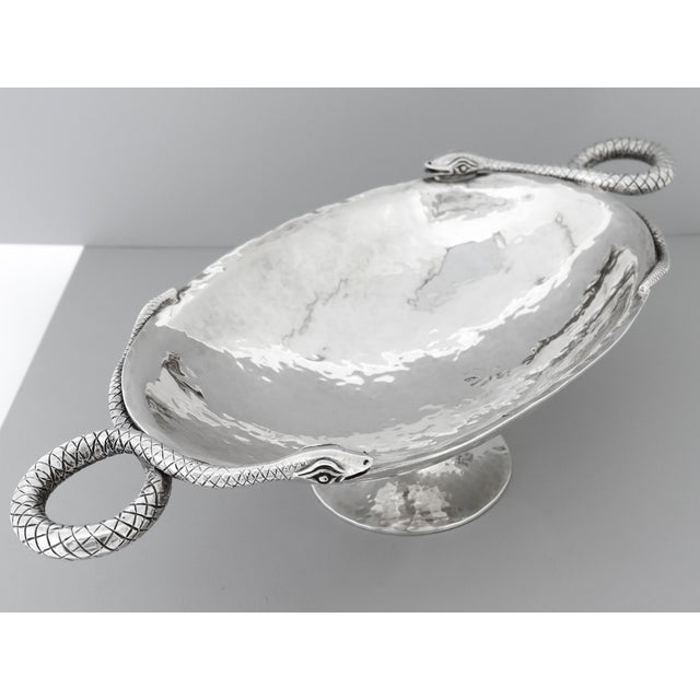 Pampaloni Bicherografia Sterling Silver Vide Poche or Bowl With Snake Handles For Sale - Image 11 of 17