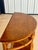 Heywood-Wakefield 1940s Modernist Rattan & Mahogany Demilune Side Table by Rattanage For Sale - Image 4 of 12