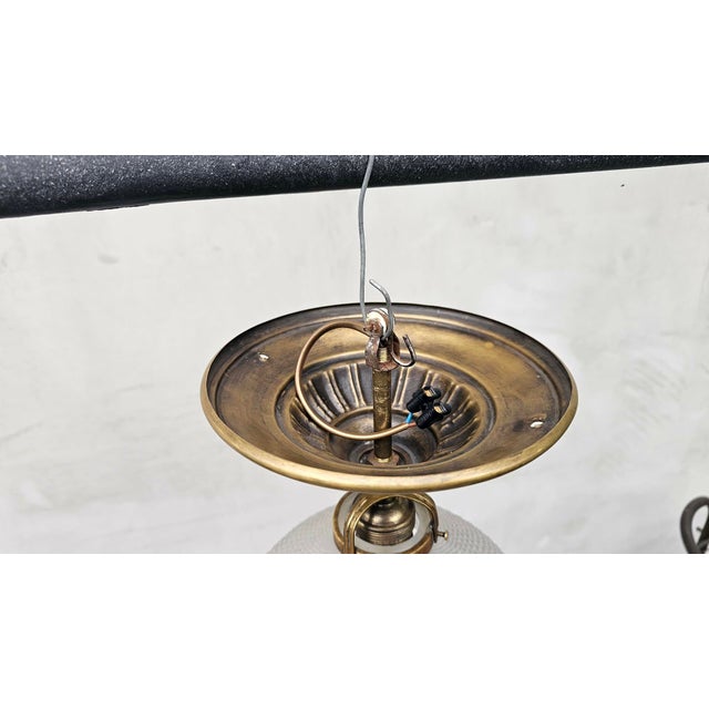 Pre-War Brass Ceiling Lamp, 1920s For Sale - Image 4 of 8