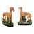 An attractive and large pair of antique 19th century Staffordshire pottery whippets or greyhounds, circa 1860. This very...