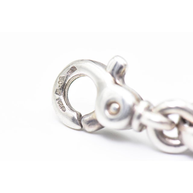 Late 20th Century Italian Yurman Style Sterling Silver Cable Collar Necklace For Sale - Image 10 of 12