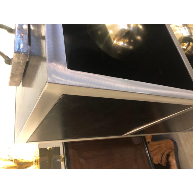 Vintage Baxter Bookcases in Black Leather and Steel, 1990s For Sale - Image 15 of 16