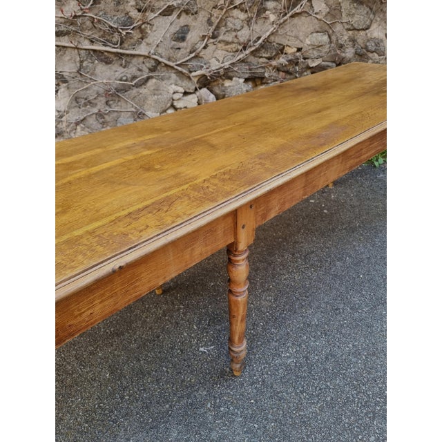 Antique French Farmhouse Refectory Dining Table, 1880s-1900s For Sale - Image 4 of 18