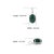 Modernist 10.74 Ct Malachite Cabochon Solitaire Pendant in 925 Sterling Silver For Sale - Image 9 of 12