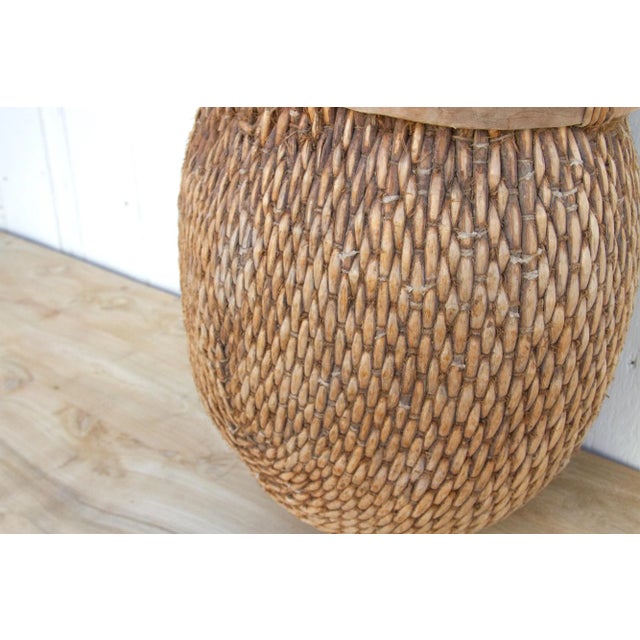 Antique Woven Farmhouse Basket For Sale In Los Angeles - Image 6 of 8