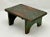 Dark Green Antique American Primitive Hand Made Chestnut Wood Fireside Footstool in Great Original Green Paint For Sale - Image 8 of 12