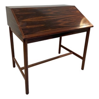 Vintage Rosewood Slant Front Secretary Desk For Sale