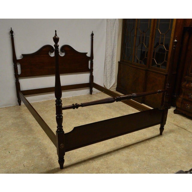 Ethan Allen Queen Size Solid Cherry Poster Bed Chairish