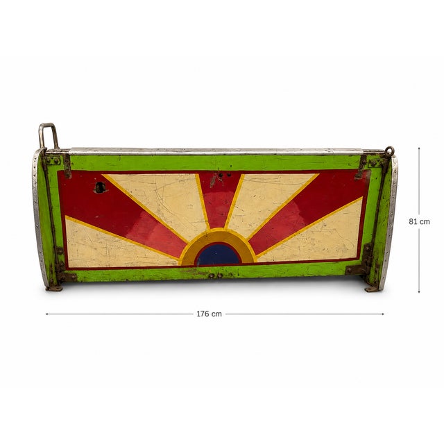 Rustic Vintage Fairground Sidecar Bench, 1920s For Sale - Image 3 of 11